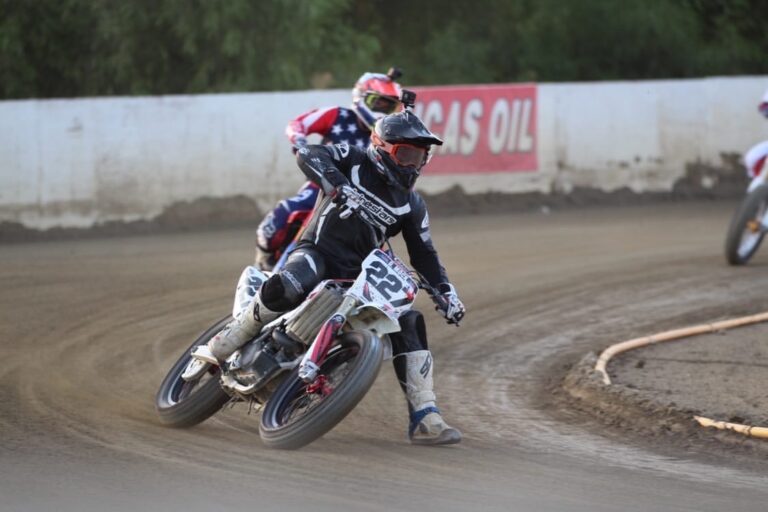 flat track motorcycle racer