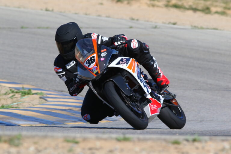 motorcycle racer on track